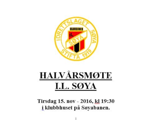 1/2 årsmøte (Årsmøte for Fotballgruppa)